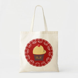 Cute Cupkaka - Doily Snöre Anpassningsbar Text Tygkasse