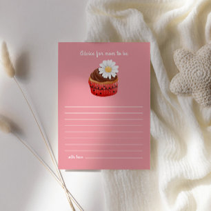 Cute Cupkaka Flowers Baby Shower Adapter for Mamma Tilläggskort