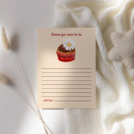 Cute Cupkaka Flowers Baby Shower Adapter for Mamma Tilläggskort