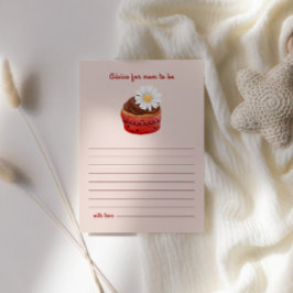 Cute Cupkaka Flowers Baby Shower Adapter for Mamma Tilläggskort