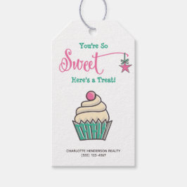 Cute Cupkaka Här är en Behandla Juletiketter Presentetikett