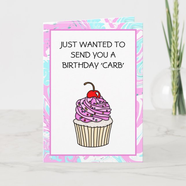 Cute Cupkaka Pun Personlig Birthday Kort (Framsida)
