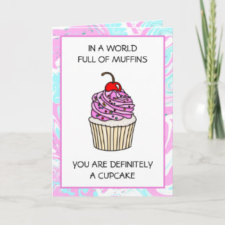 Cute Cupkaka Pun-Vänskap Kort
