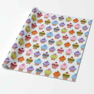 Cute Cupkakasort Presentpapper