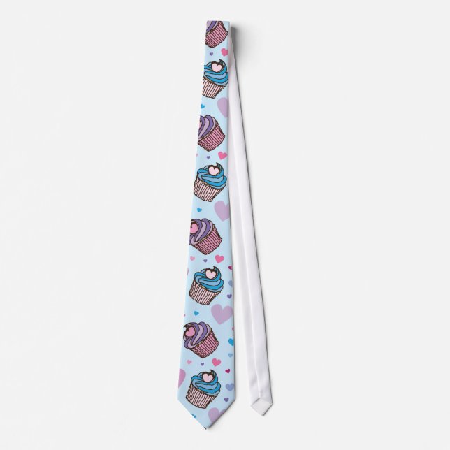 Cute Cuptårta Heart Mönster Slips (Framsida)