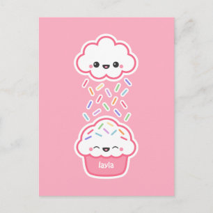 Cute Cuptårta med Sprinkles Vykort