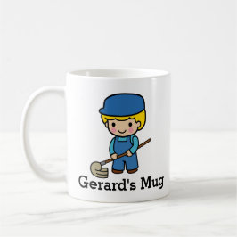 Cute Custodian med mop Kaffemugg