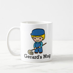 Cute Custodian med mop Kaffemugg
