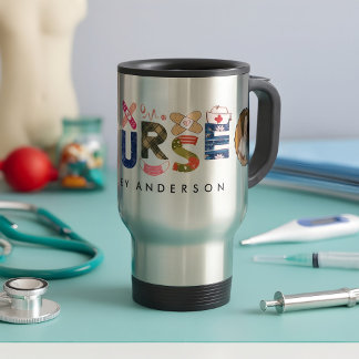 Cute Custom Christmas Nurse Gift  2 Photos Name Resemugg