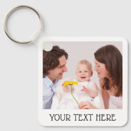Cute Custom Photo & Name Text Aluminum  Nyckelring