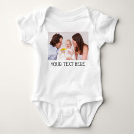 Cute Custom Photo & Name Text White T Shirt