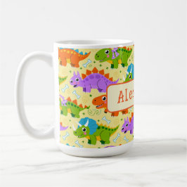 Cute Customizable Dinsosaur Print Kaffemugg