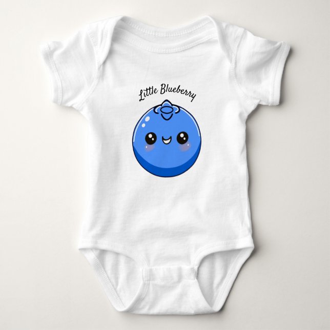 Cute Customizable Kawaii Blueberry Baby Bodysuit T Shirt (Framsida)
