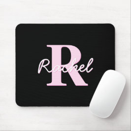 Cute Customizable Monogram | Light Pink & Black Musmatta