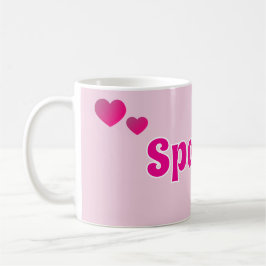 Cute Customizable Pink Playful Dog Cat Pet  Kaffemugg