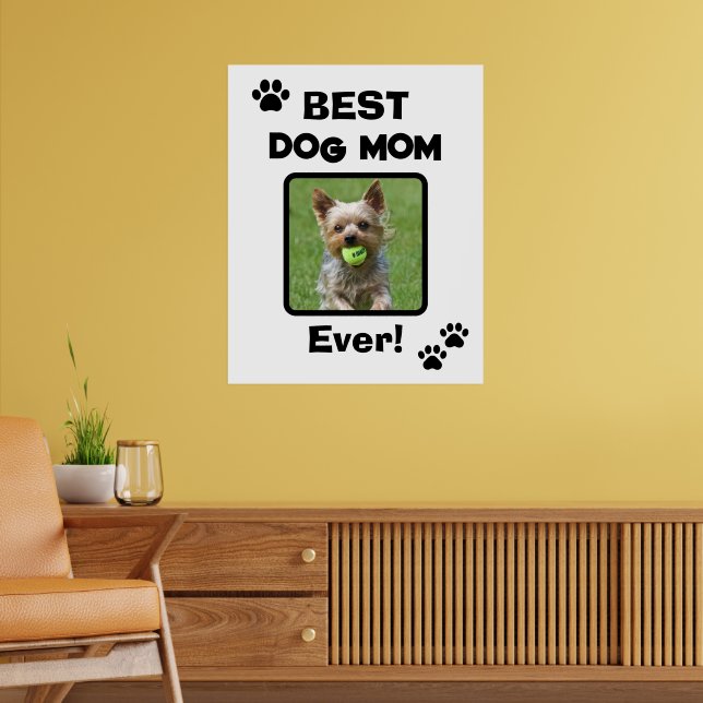 Cute Customize Best Pet Dog Cat Mom Mum Ever Poster (Vardagsrum 2)