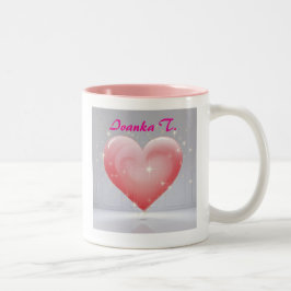 Cute Customized Namn och foto för gåva Två-Tonad Mugg