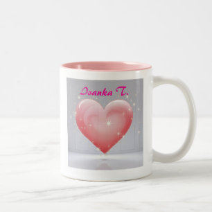 Cute Customized Namn och foto för gåva Två-Tonad Mugg