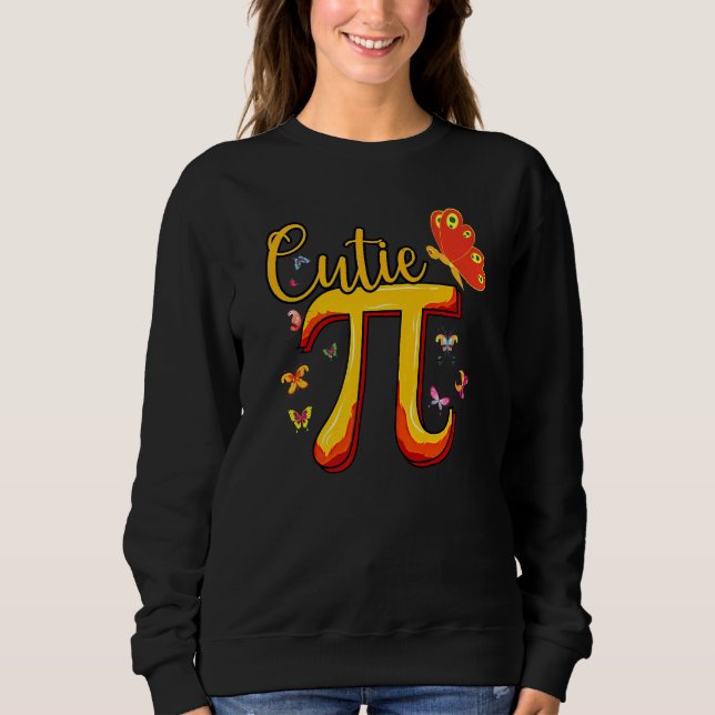 Cute & Cutie Pi Math Paj Butterfly Adsible Math T Shirt (Framsida)