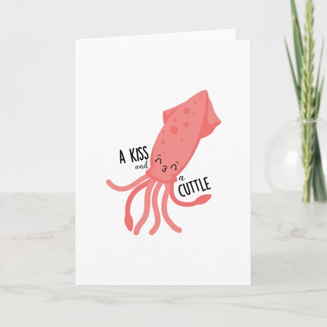 Cute Cuttlefish Kort (Framsida)