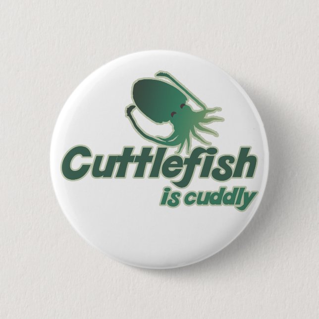Cute Cuttlefish vill bara röra sig Knapp (Framsida)