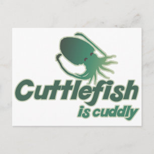 Cute Cuttlefish vill bara röra sig Vykort