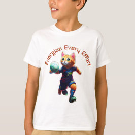 Cute Cyberpunk Cat Soccer Player T Shirt