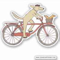 Cute Cycling Hund and Squirrel Roligt Animal Frien