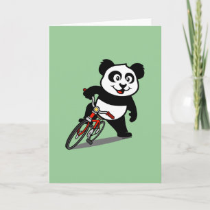 Cute Cycling Panda Kort
