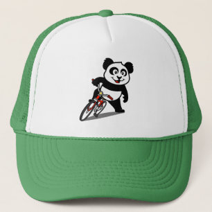 Cute Cycling Panda Truckerkeps