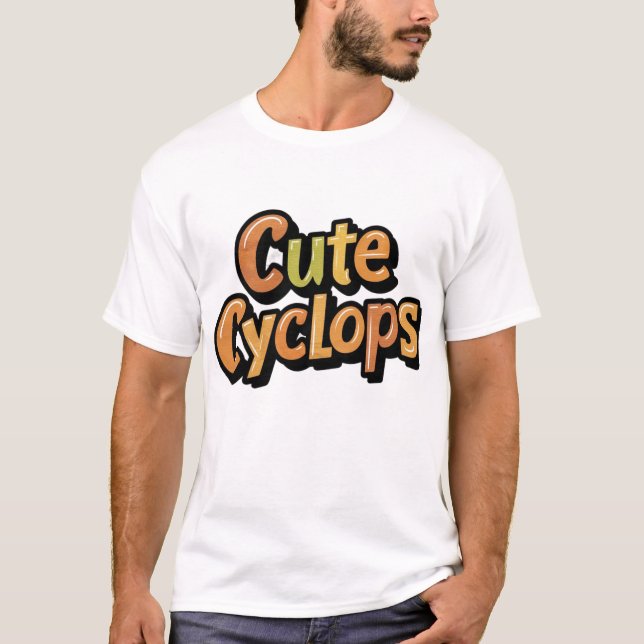 🥺 👕 Cute Cyclops Manar Basic T-Shirt 🥺 👕 (Framsida)