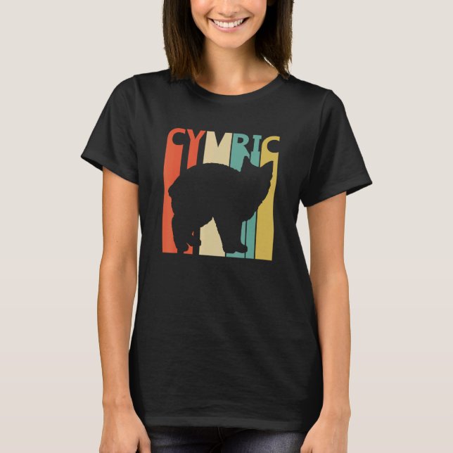 Cute Cymric Cat T Shirt (Framsida)
