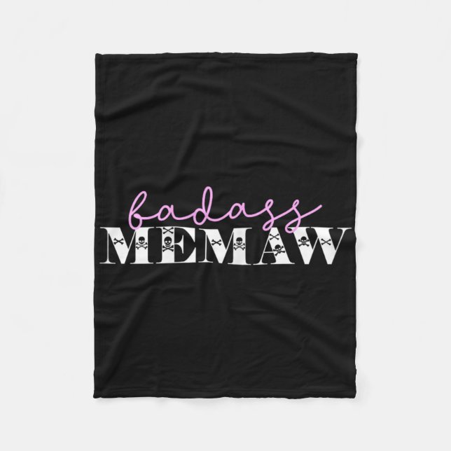 Cute D Memaw Funny Döskallar Fleecefilt (Framsidan)