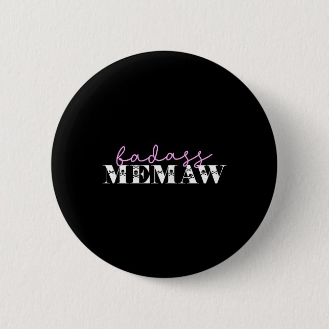 Cute D Memaw Funny Döskallar Knapp (Framsida)