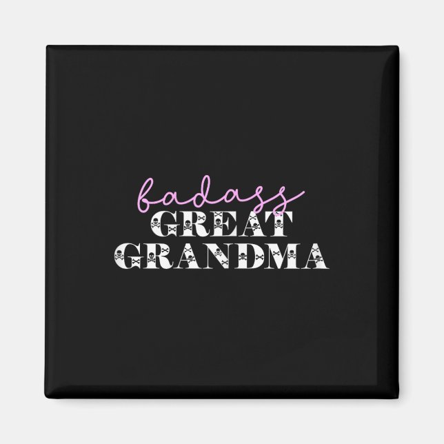 Cute D Underbar Grandma Funny Döskallar Magnet (Framsidan)