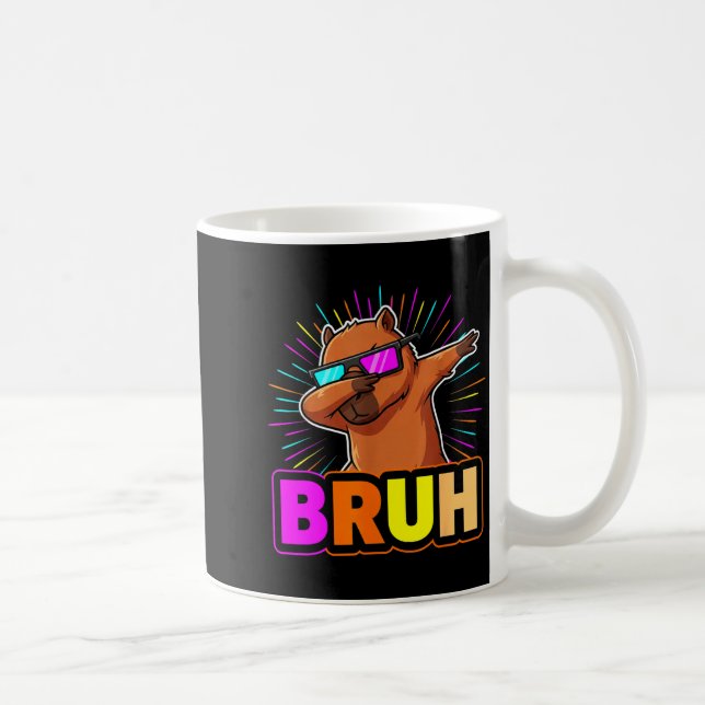 Cute Dabbing Capybara Funny Animal Meme Capy Lover Kaffemugg (Höger)