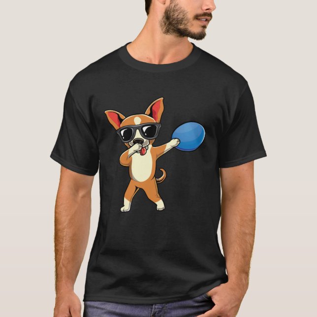 Cute Dabbing Chihuahua Dog Dab Boys Frisbee Disc G T Shirt (Framsida)