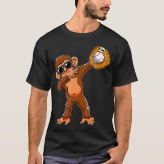 Cute Dabbing Monkey Älskare Dab Baseball Girls Boy T Shirt