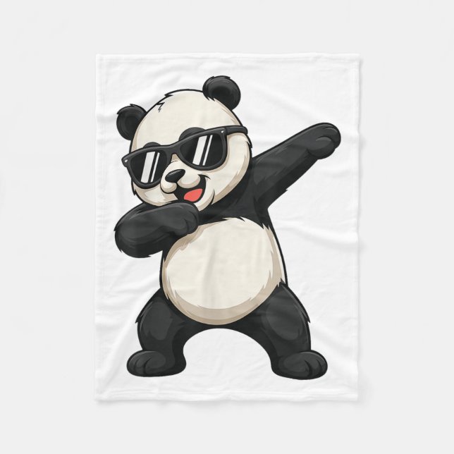 Cute Dabbing Panda Bear Outfit Boy Tonåring Manar  Fleecefilt (Framsidan)