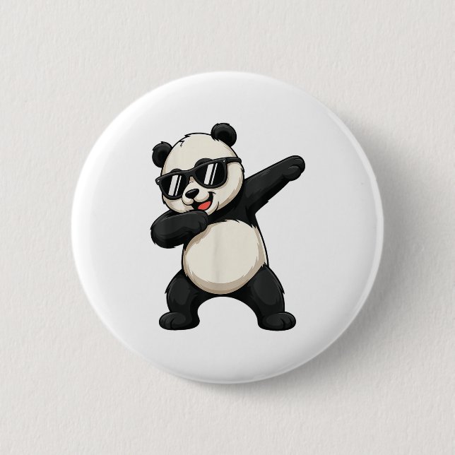 Cute Dabbing Panda Bear Outfit Boy Tonåring Manar  Knapp (Framsida)