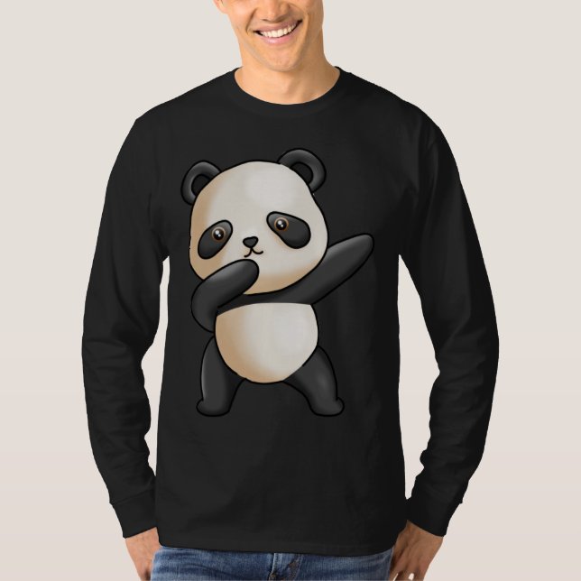 Cute Dabbing Panda Cute Animal Giant Panda Bear Da T Shirt (Framsida)