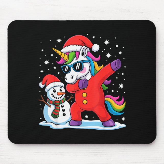 Cute Dabbing Unicorn Funny Christmas Snowman Dab X Musmatta (Framsidan)