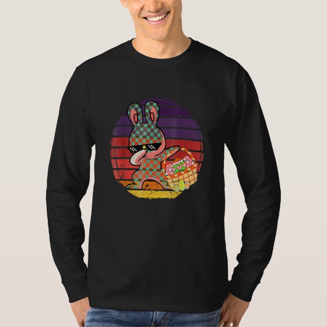 Cute Dabbit Rabbit Påsk Day Eggs Kids Boys Gi T Shirt (Framsida)
