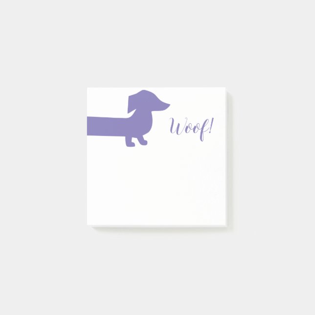 Cute Dachshund Anpassningsbar-mall Post-it Block (Framsida)