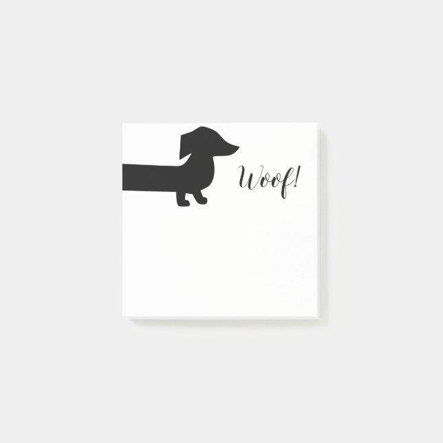Cute Dachshund Anpassningsbar-mall Post-it Block (Framsida)