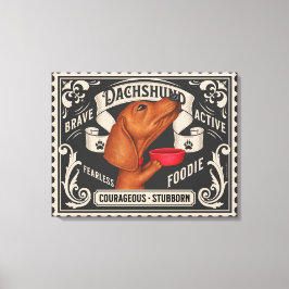 Cute Dachshund Beging for Food Canvastryck