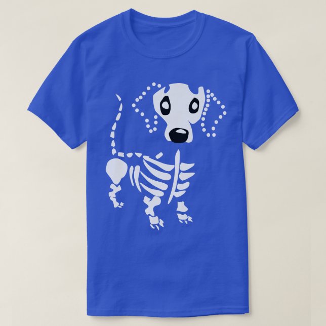 Cute Dachshund Bone Skeleton Dachshund Wiener Hund T Shirt (Design framsida)
