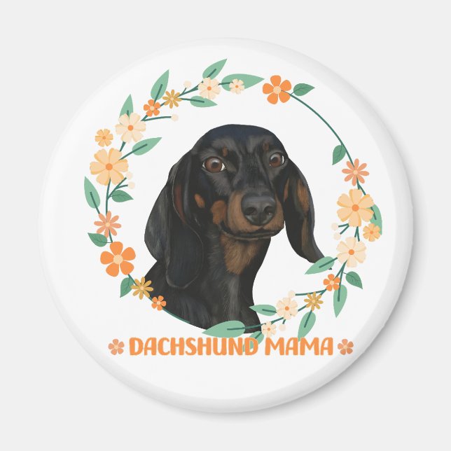 Cute Dachshund - Dachshund Mamma Magnet (Framsidan)