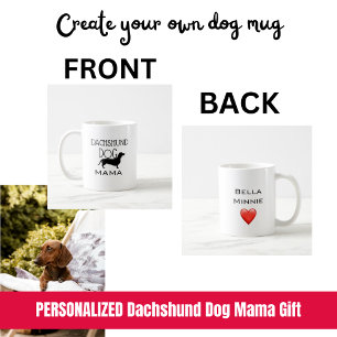 Cute Dachshund Doxie Hund Mamma Namn Kaffemugg