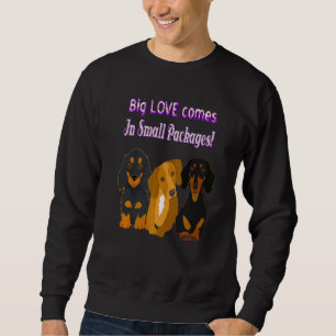 Cute Dachshund Funny Wiener Hund 2 Lång Ärmad Tröja